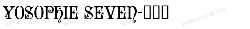 YoSophie Seven字体转换